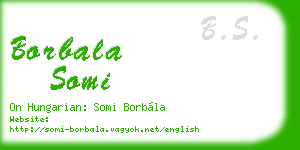 borbala somi business card